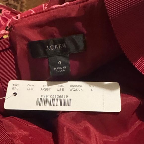 J. Crew Lace Eyelet Midi Dress with Flounce - Picture 4 of 5